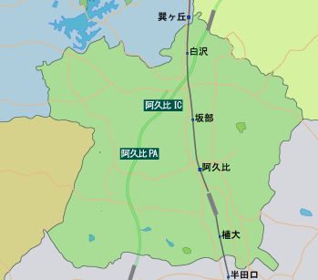阿久比町の地図