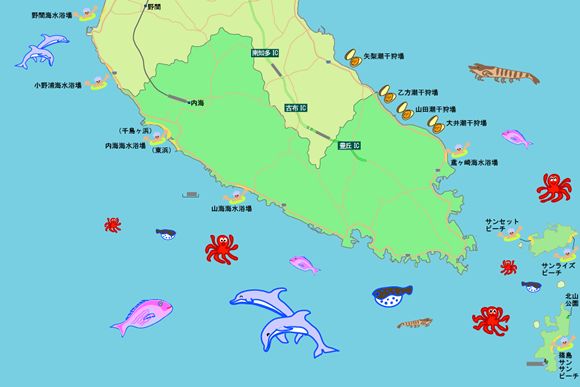 南知多町の地図