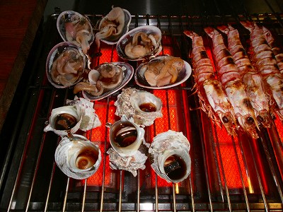 釣り　船上バーベキュー