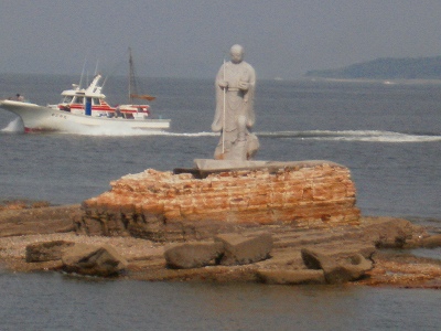 南知多町　弘法大師上陸像(聖崎公園)　大